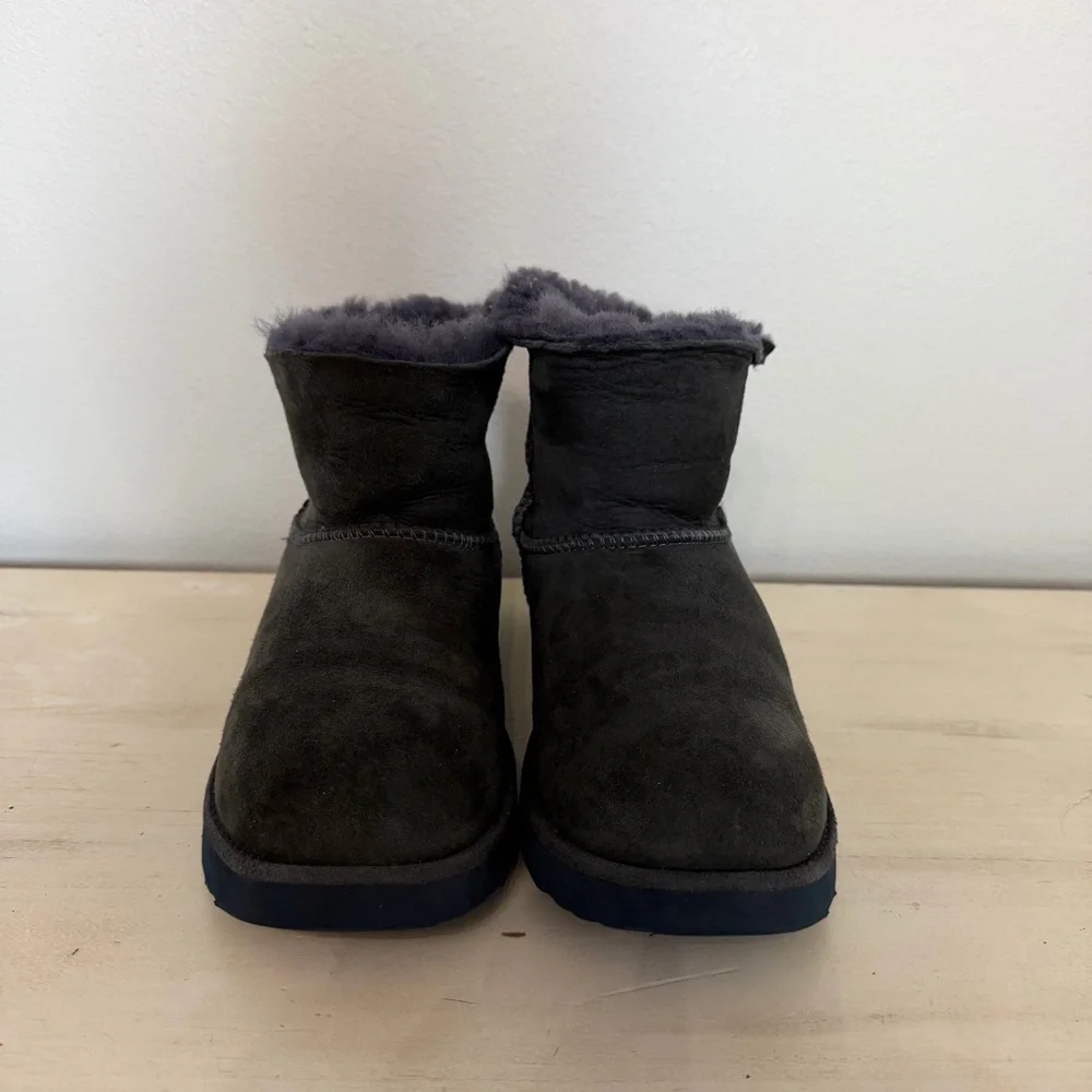 Ugg Navy Suede Classic Mini Boots